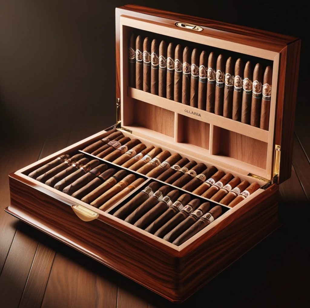 humidor filled with cigars from online cigar store